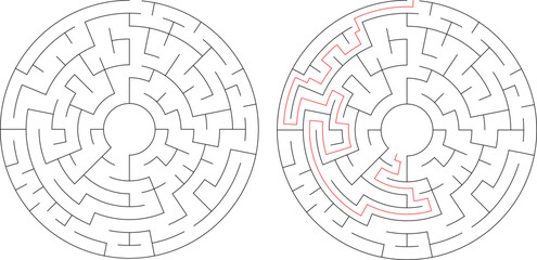 Maze Puzzle Game Book Page – Fun and Challenging Activity for All Ages