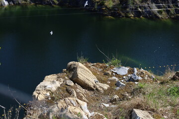Mountain park Ruskeala. Marble canyon. Republic of Karelia.