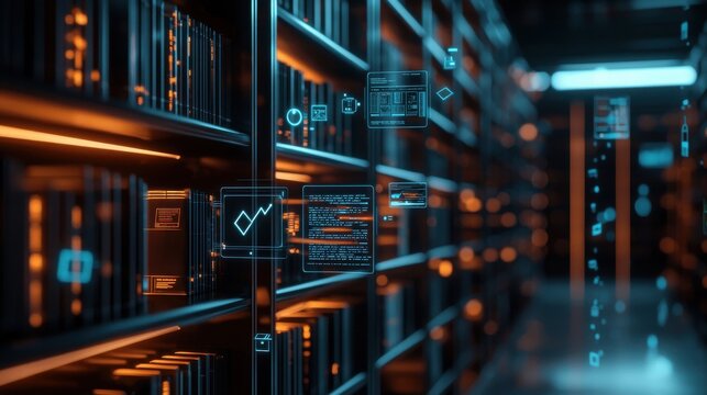 Exploring a digital library virtual environment interactive content futuristic design digital perspective knowledge access