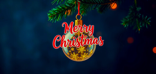 Christmas Ornament with Merry Christmas Message