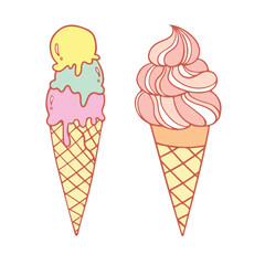 Ice cream lover illustrator vector