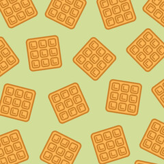 Vector background pattern of Viennese waffles.