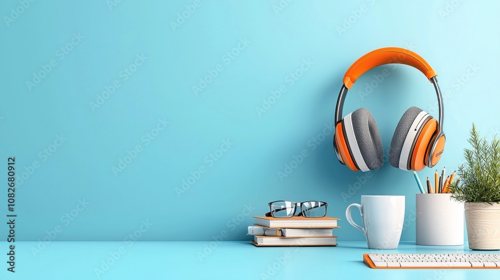 Aufkleber creating a productive office atmosphere home office digital content serene environment calming view 
