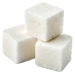 Stacked White Sugar Cubes isolate on transparent background cutout, PNG file, Cutout file
