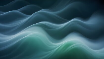 Obraz premium Un diseño abstracto de ondas y curvas fluidas en tonos de azul y verde, simulando el movimiento del agua. La mezcla de colores crea un efecto de calma y frescura, ideal para transmitir serenidad 