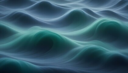 Obraz premium Un diseño abstracto de ondas y curvas fluidas en tonos de azul y verde, simulando el movimiento del agua. La mezcla de colores crea un efecto de calma y frescura, ideal para transmitir serenidad 