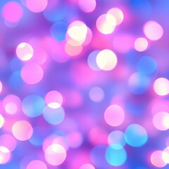 Seamless abstract background with colorful bokeh effect in shades of pink, blue and purple, perfect for festive and celebratory designs