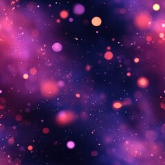 Seamless abstract background featuring a mesmerizing blend of purple and pink bokeh lights and delicate glitter, creating a dreamy and magical atmosphere