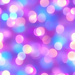 Seamless bokeh background with vibrant pink, blue, and purple colors creating a festive and dreamy atmosphere