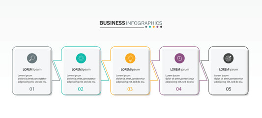Business data visualization. Process chart. Abstract elements of graphs, diagrams with steps, options, sections or processes. Vector business template for presentations. Creative concept for infograph