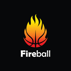 fireball logo design icon vector 