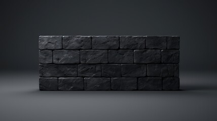 Fototapeta premium Black Brick: Ultra-Realistic Isolated Backdrop Offering Bold and Striking Design 