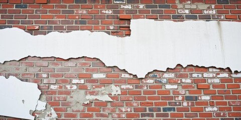 Weathered white brick wall with grunge texture, brick, decay, weathered