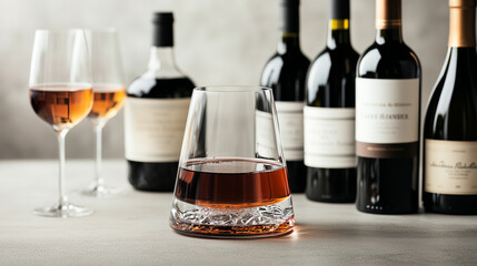 Elegant Display of Wine Bottles in Classic Setting