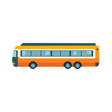 recommend clip art: Yellow bus vector art, clip art bus, public transportation clipart, orange tour bus isolated on white background