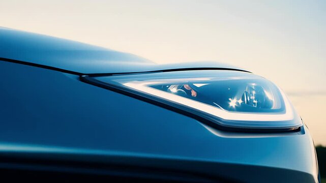 car headlight detail. Created with generative AI.