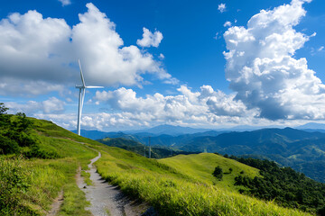 Harnessing renewable energy exploring the benefits of mountainside wind turbine farms