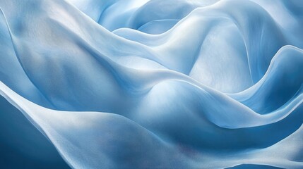 Obraz premium Serene Abstract Waves in Gradients of Blue, Flowing Seamlessly with Translucent Effects, Perfect for Artistic Projects, Modern Decor, and Backgrounds that Inspire Tranquility and Elegance