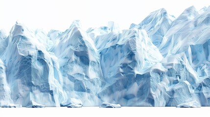 Obraz premium Glacier background white isolated background