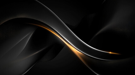 Black and gold abstract design background with copy space. creative illustration for banner, web, cover, business card, poster, and wallpaper.	
