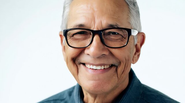 portrait of an older man with glasses.  Created with generative AI.