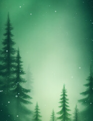 abstract green christmas tree background - Generative AI