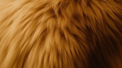 Close-Up Texture of Golden Fur