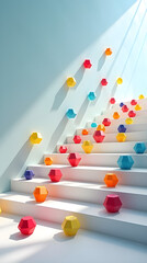 Geometric Cascade on Modern Stairs