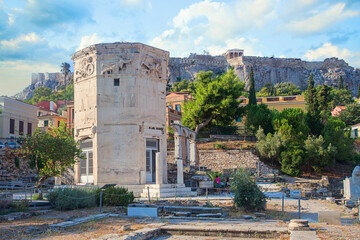 Naklejka premium Temple of the wind in Athens, Greece