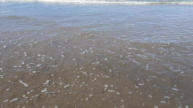 Calm Ocean Waves at Pariaman Beach, Indonesia