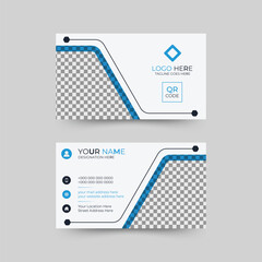 Modern creative business card design by geometric shape for professional business people