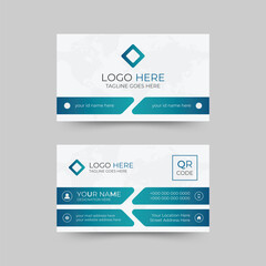 Modern corporate clean double sided creative vector visiting card template design