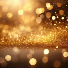 Golden Bokeh Bliss: Elegant and Festive Backdrop