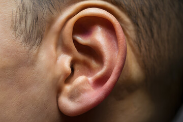 Naklejka premium Detailed Close-Up of a Human Ear