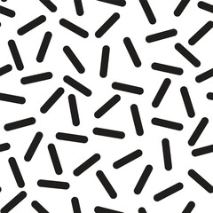 Obraz premium Confetti seamless pattern with messy sticks isolated on white background.