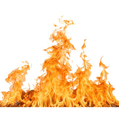 Realistic Fire Flame Graphic isolate on transparent background cutout, PNG file, Cutout file