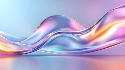 Obraz premium Metallic liquid background. Abstract neon texture. Rainbow 3d holographic foil