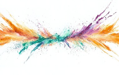 Obraz premium Dynamic explosion of vibrant colors creating a striking abstract design ideal for modern art enthusiasts and decorators