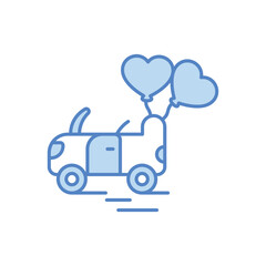 Wedding Car vector icon