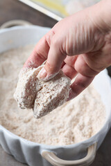 Breaded chicken breast