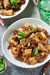 Pasta with lentils