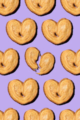 Pattern of palmiers cookies