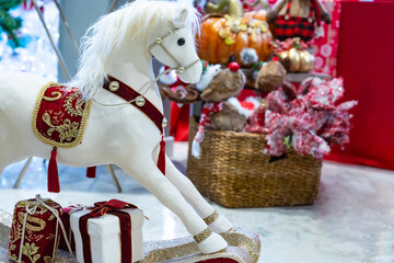 Christmas Celebrations and Decorations Background Photo, Uskudar Istanbul, Turkiye (Turkey)