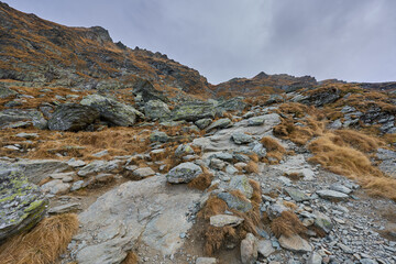 Rocky mountains and hiking trails