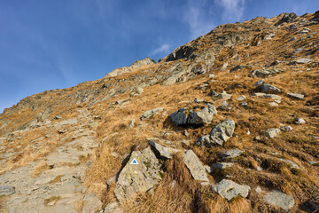 Rocky mountains and hiking trails
