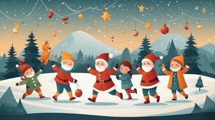 Naklejka premium christmas greeting card noel festive background
