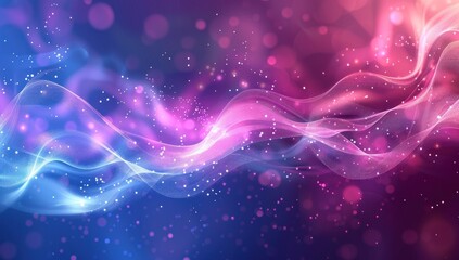 Fototapeta premium Abstract Background with Wavy Lines and Glittering Dust