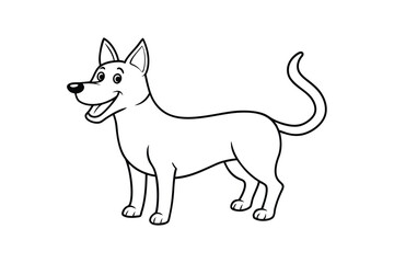 Cute Puppy Vector Illustration - Adorable Cartoon Dog Design, Playful and Friendly Pet Art, Minimalist Decor