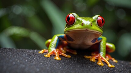 Fototapeta premium redeyed tree frog in costa rica