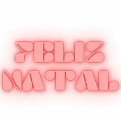 FELIZ NATAL, LETRA VERMELHA, BRILHANTE, FUNDO BRANCO,